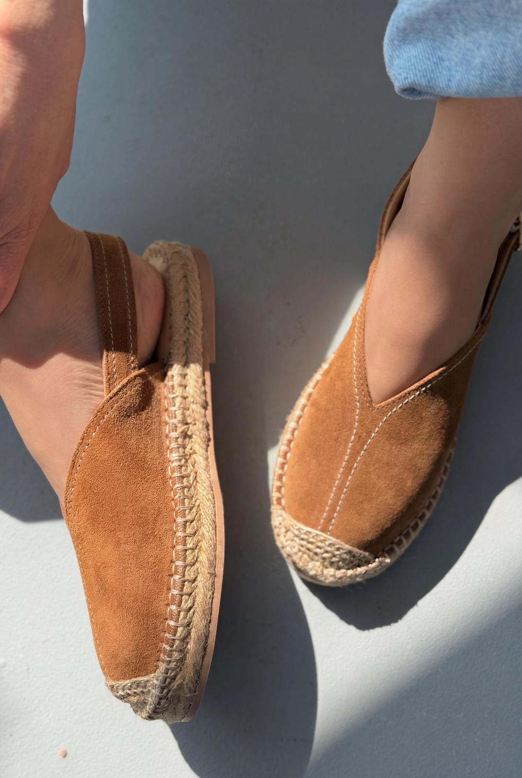 Orveth Tan Genuine Suede Women's Espadrille