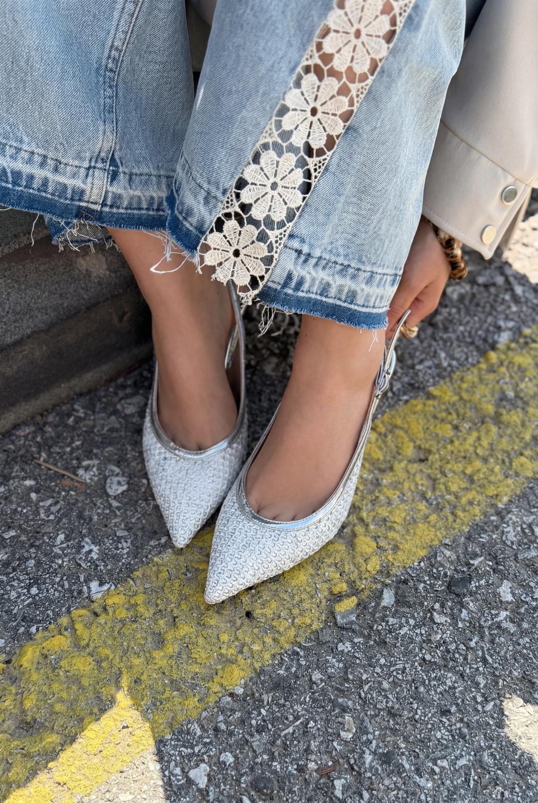 Solthera Silver Women's Wedge Heel Stilettos