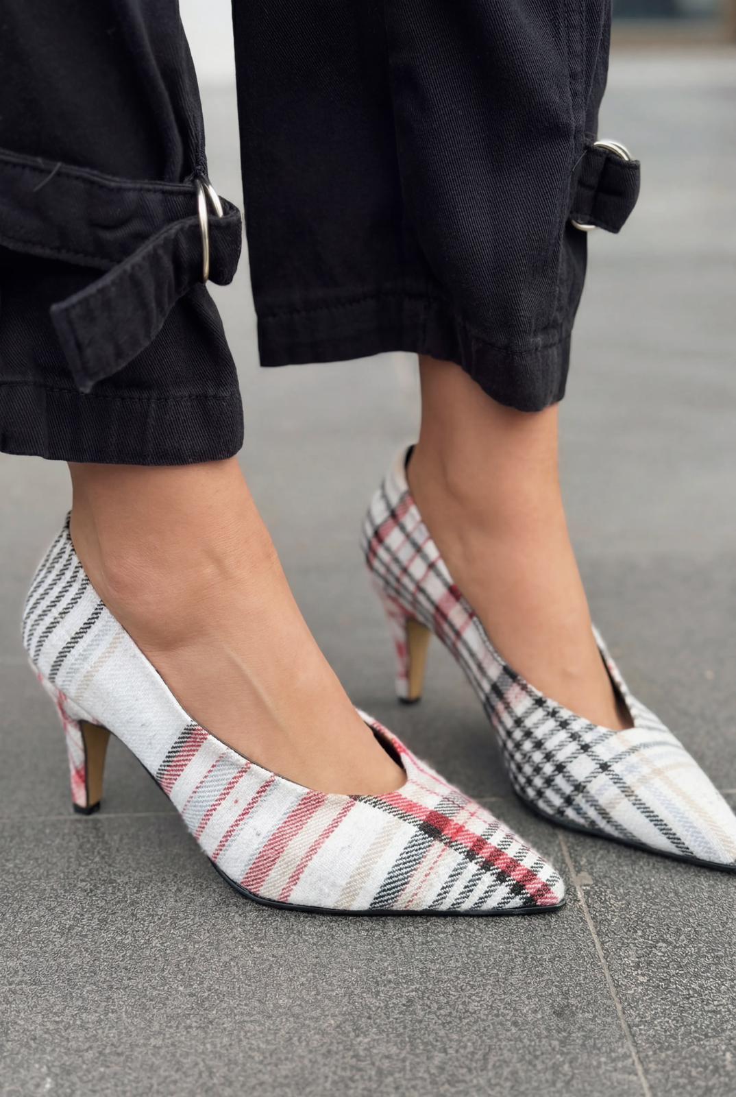 Kairo Multicolor Tweed Fabric Women's Stilettos