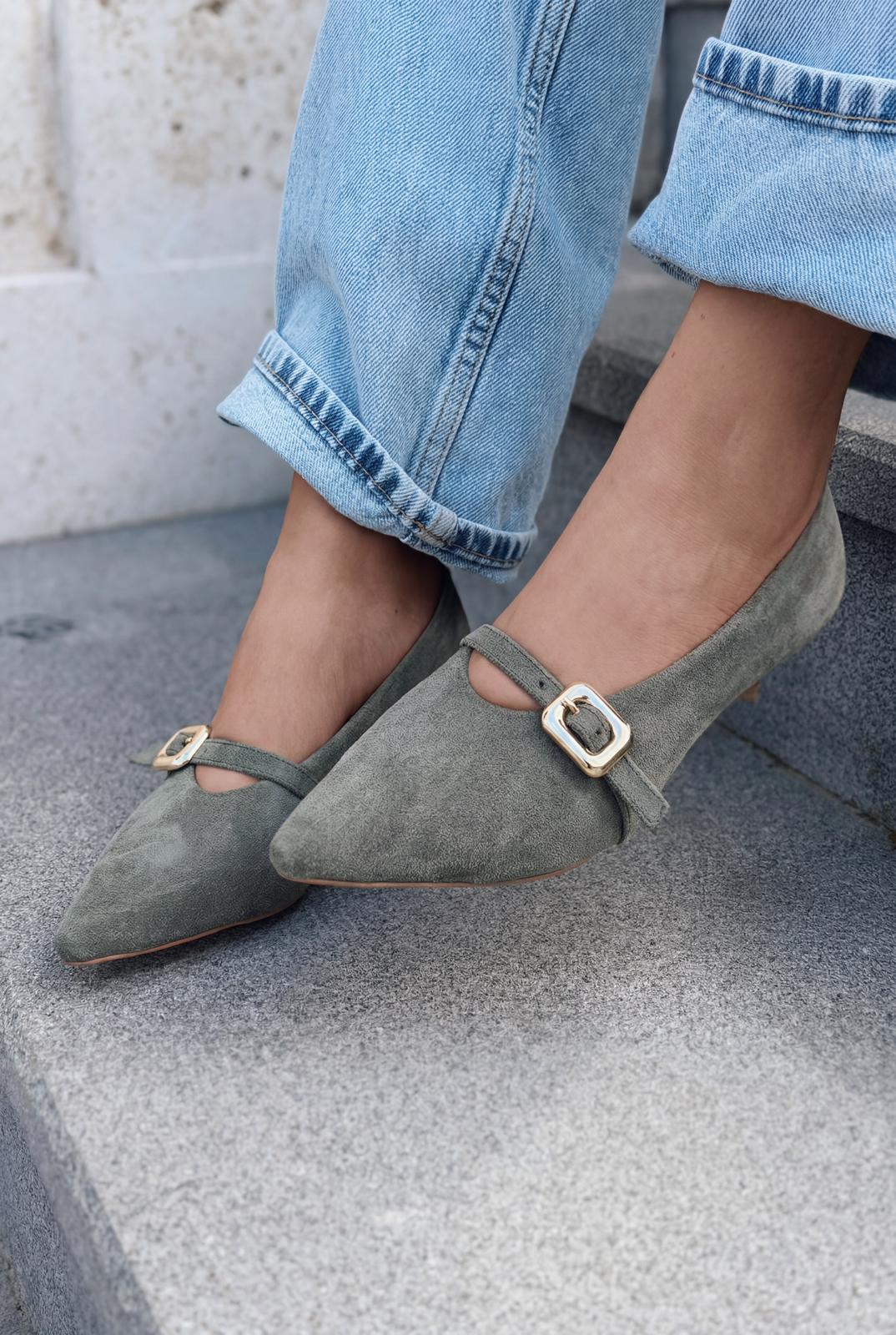 Karden Khaki Suede Women's Stilettos