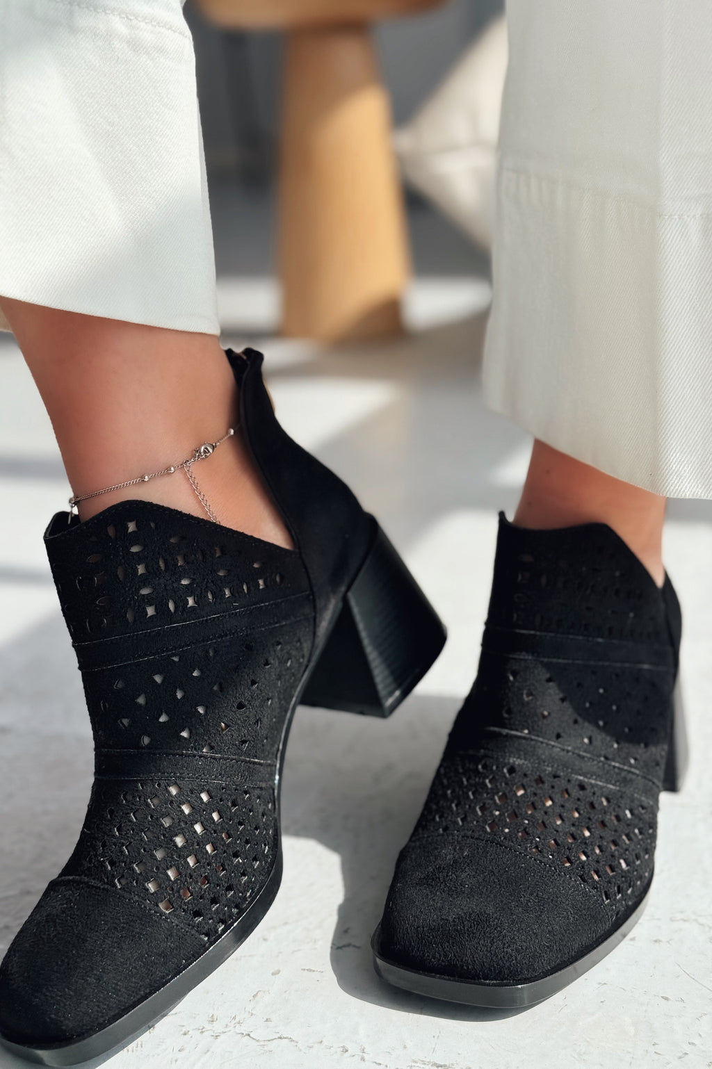 Zayron Black Suede Women's Summer Cowboy Boots