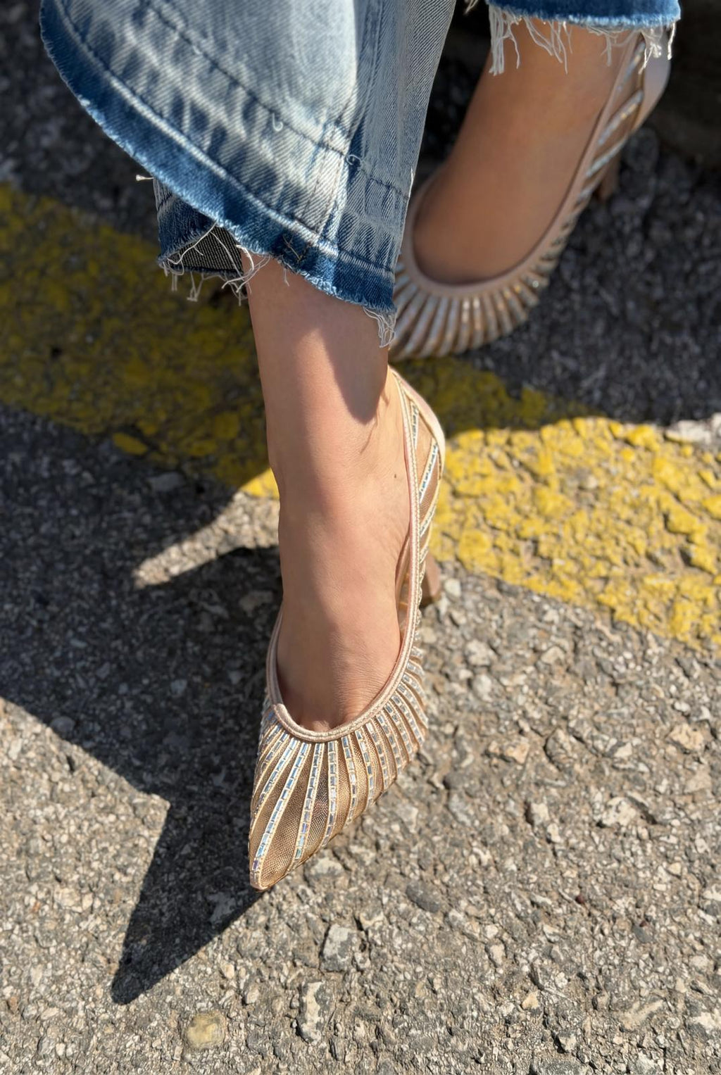 Sarnel Beige Satin Women's Stilettos