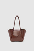 Jolin Shoulder Bag Tan Faux Leather with Makeup Pouch