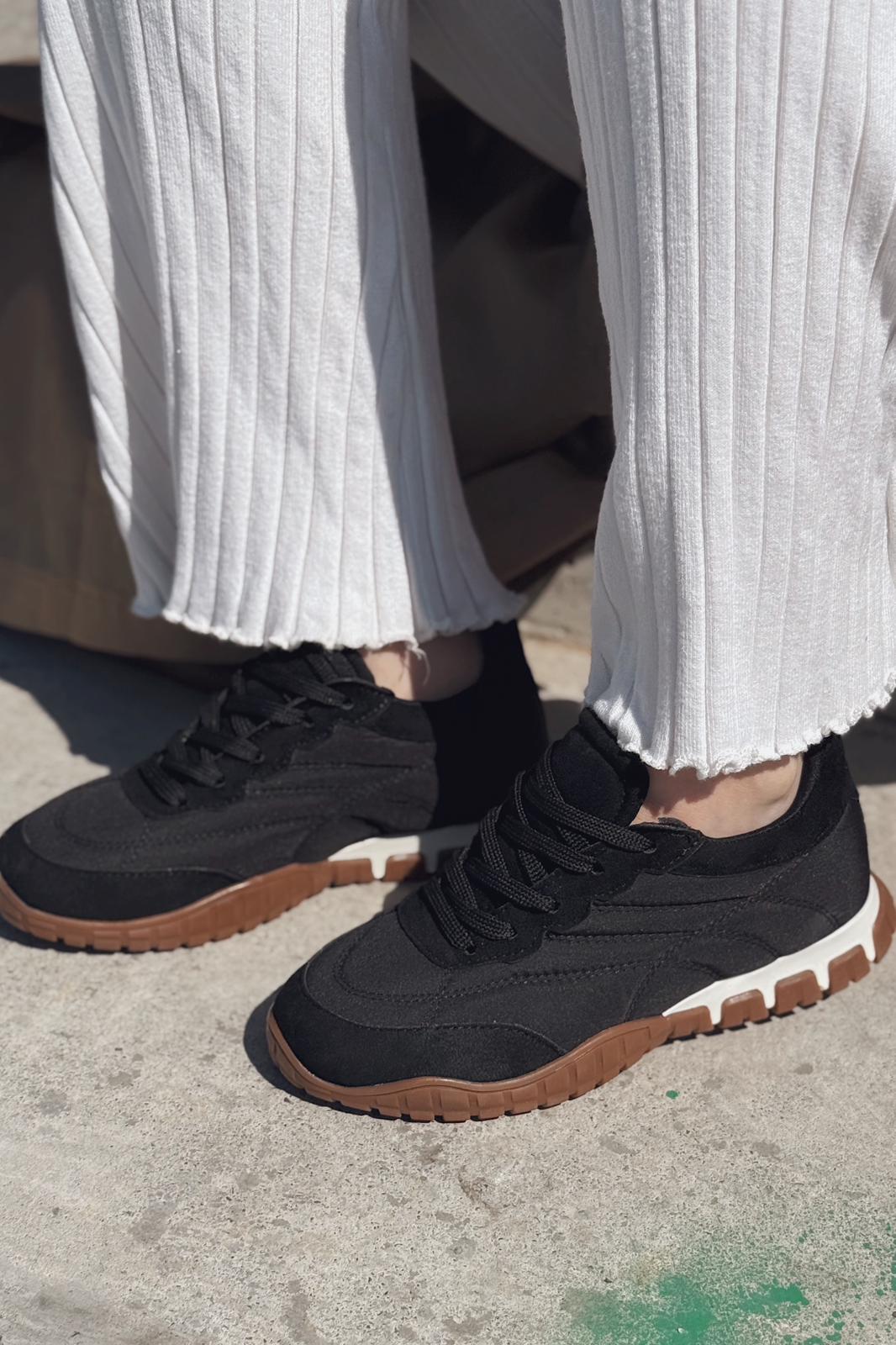 Romine Black Parachute Fabric Women's Sneakers