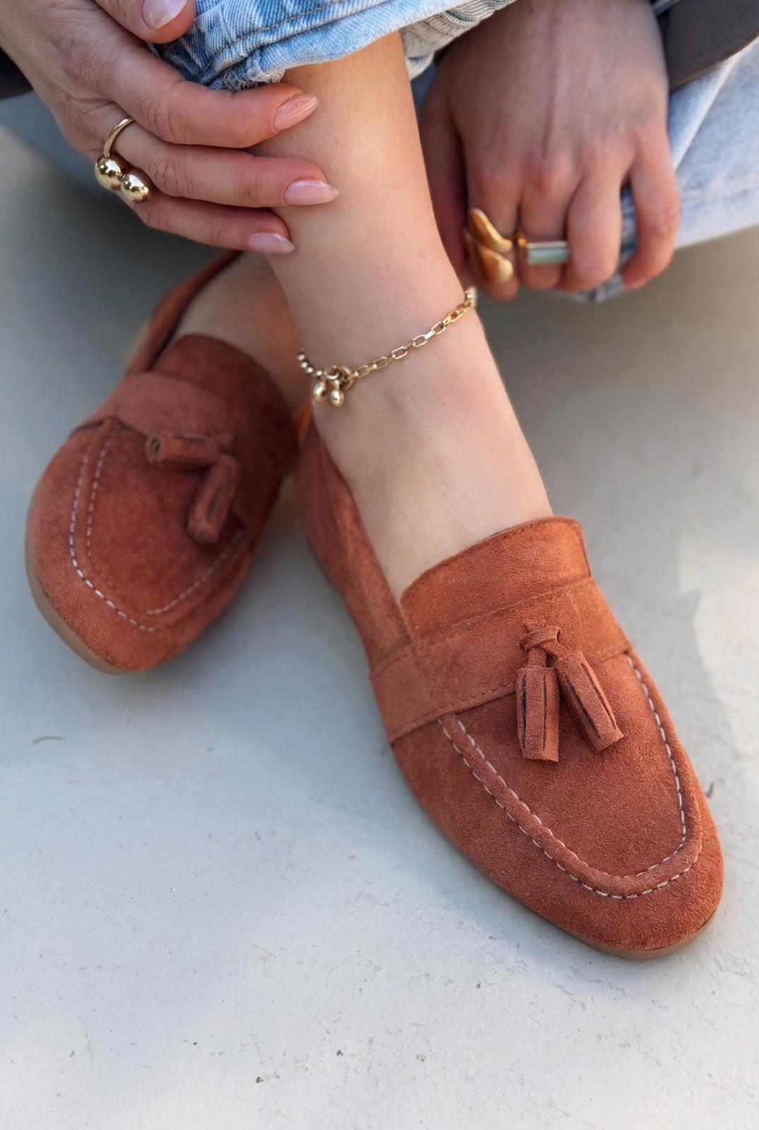 Olena Women's Loafer Brick Suede