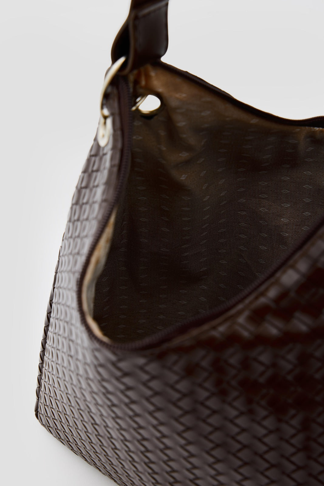 Noelis Women's Shoulder Bag Light Brown Woven Pattern