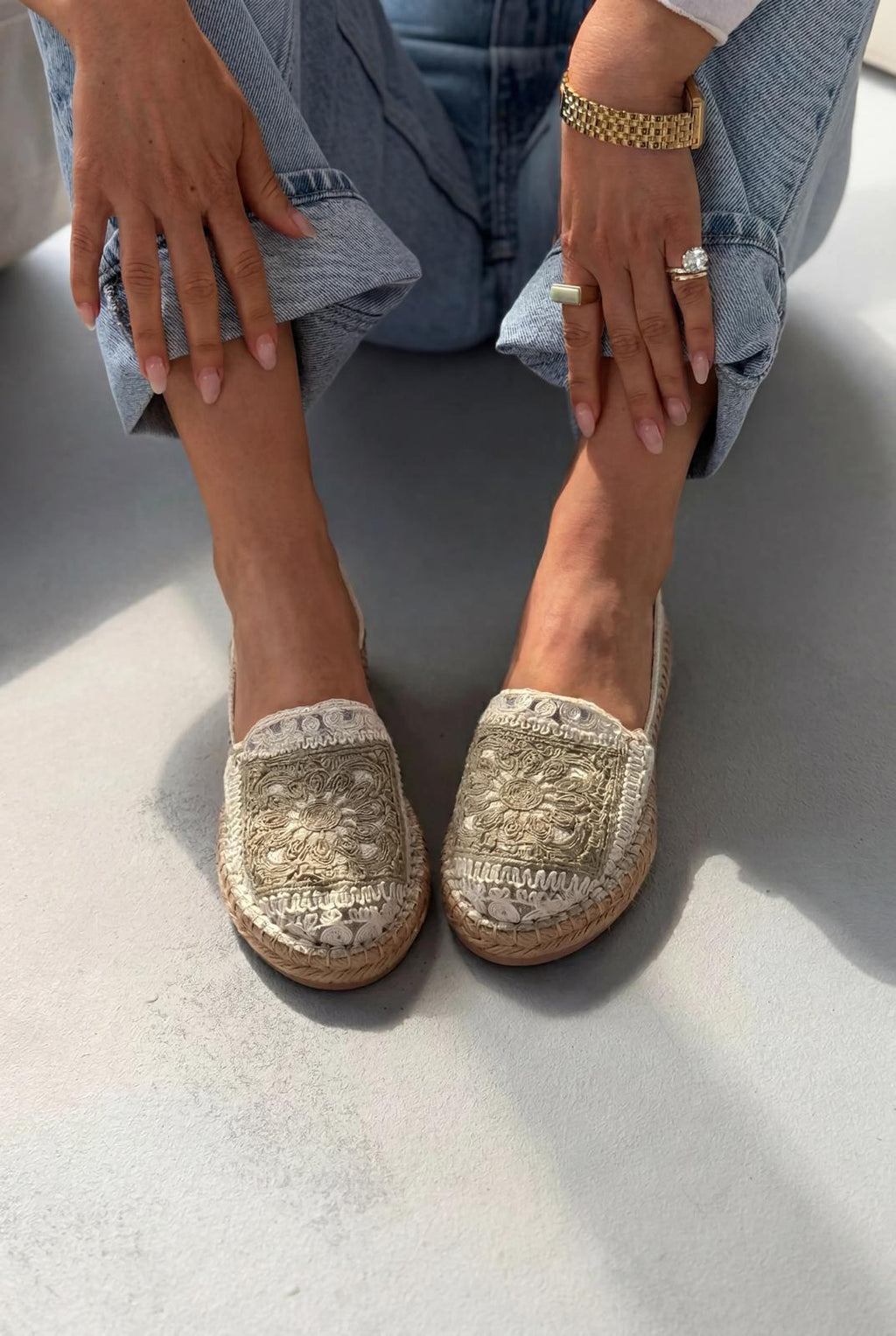Linera Khaki Women's Espadrille Loafers