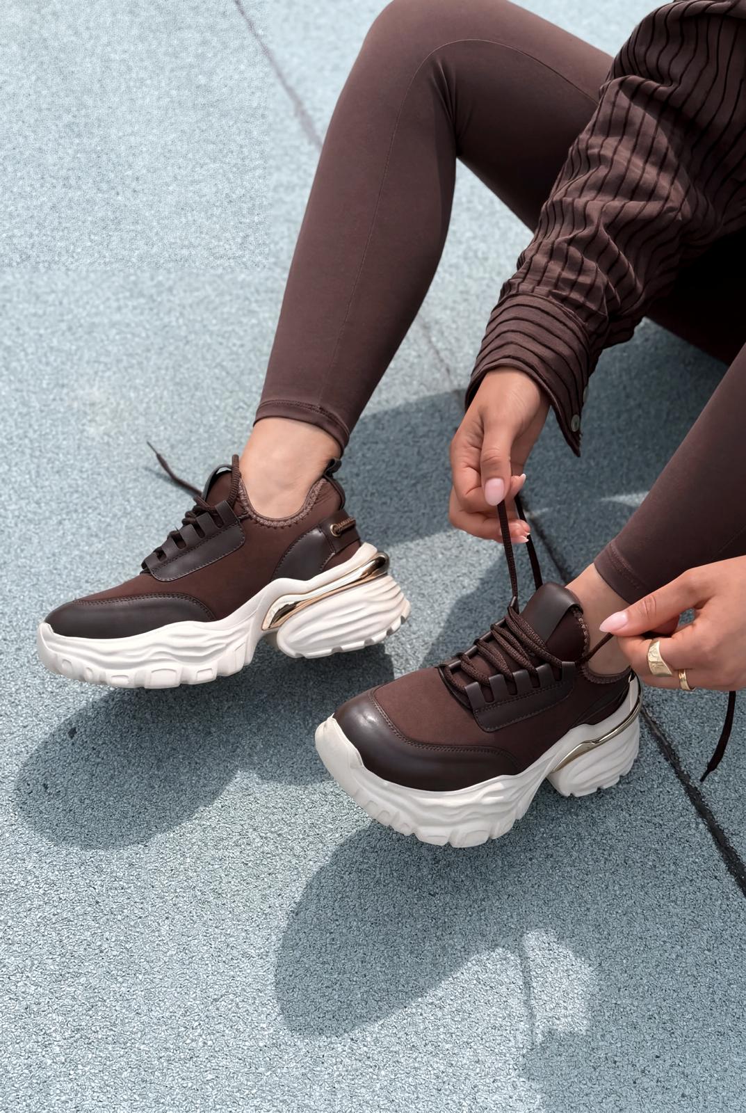 Solin Dark Brown Women's Sneakers