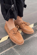Morin Tan Suede Women's Oxford Shoes