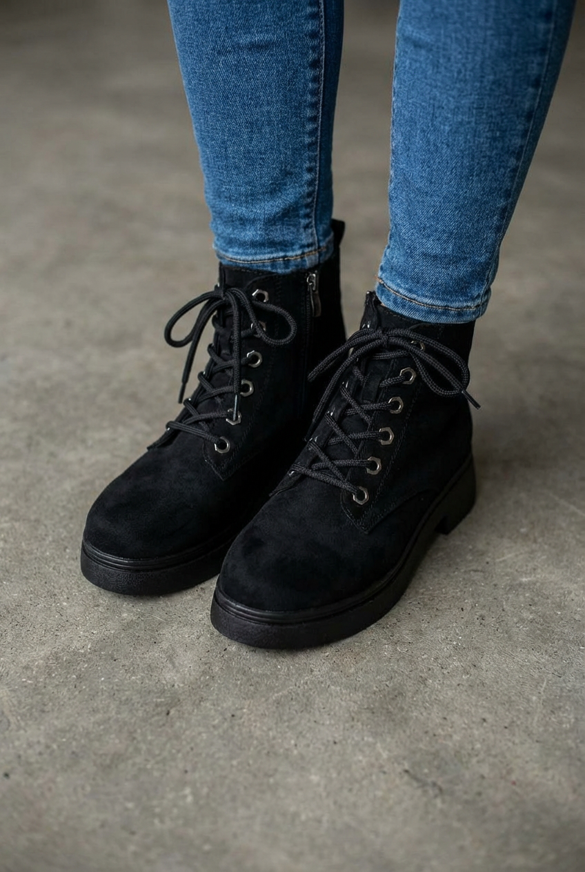Voltera Black Suede women's boots