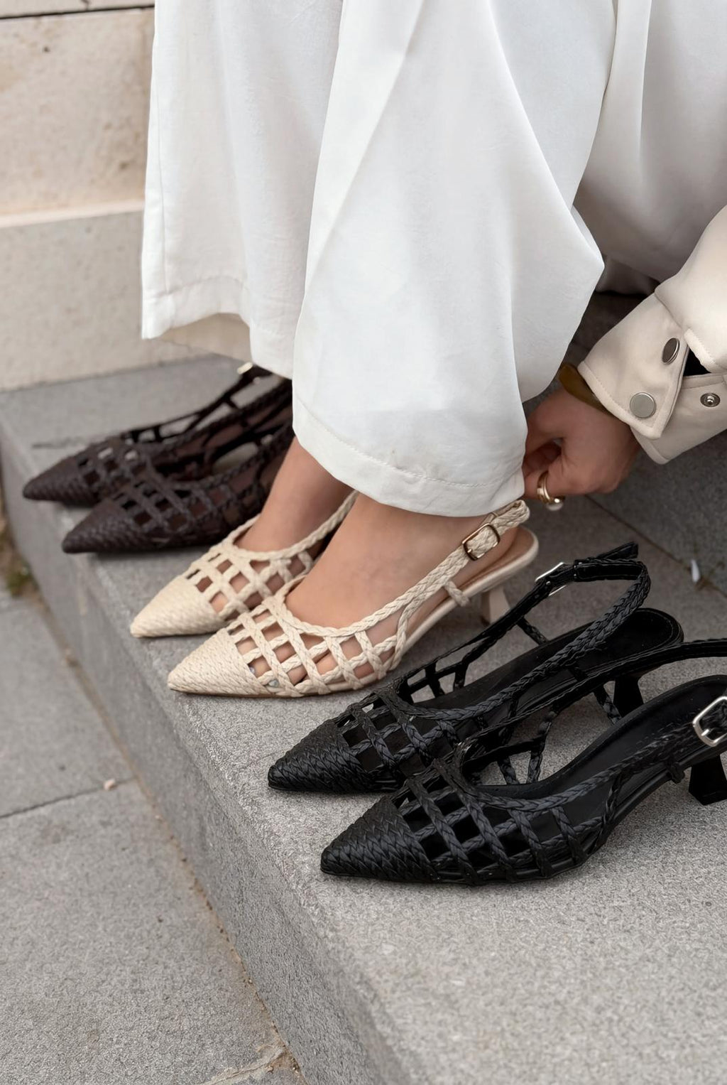 Zelya Taupe Faux Leather Women's Pumps