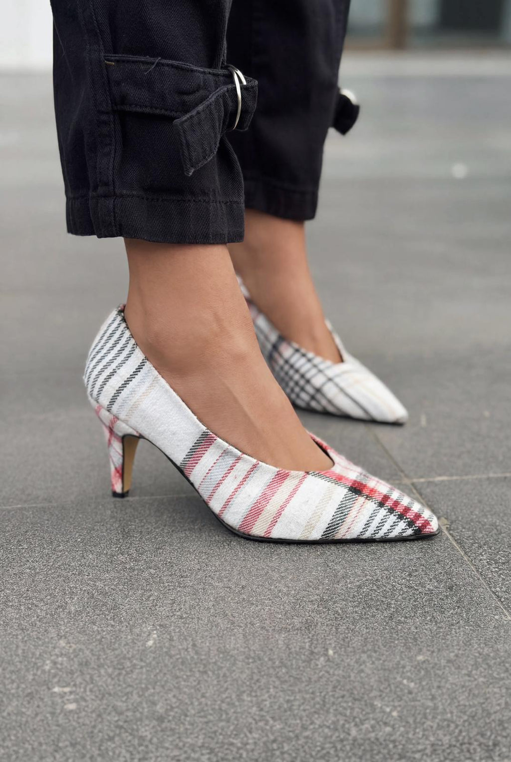 Kairo Multicolor Tweed Fabric Women's Stilettos