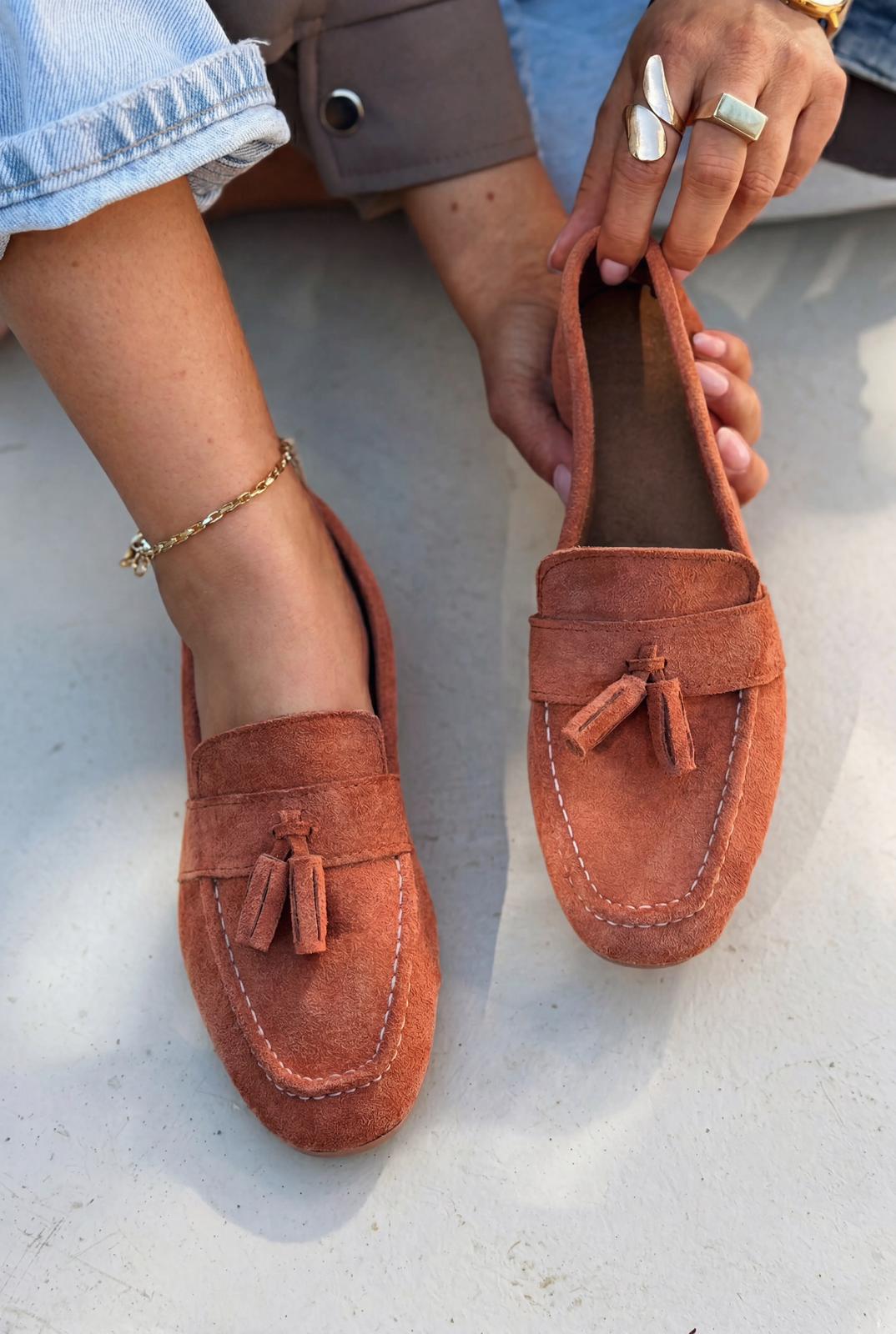 Olena Women's Loafer Brick Suede