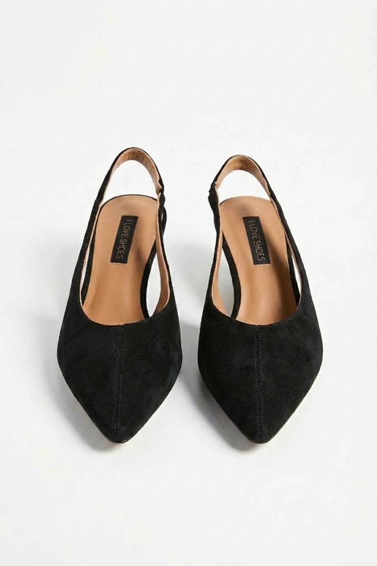 Selor Black Suede Genuine Leather Women's Stilettos