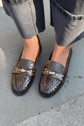 Ardion Taupe Faux Leather Women's Loafers