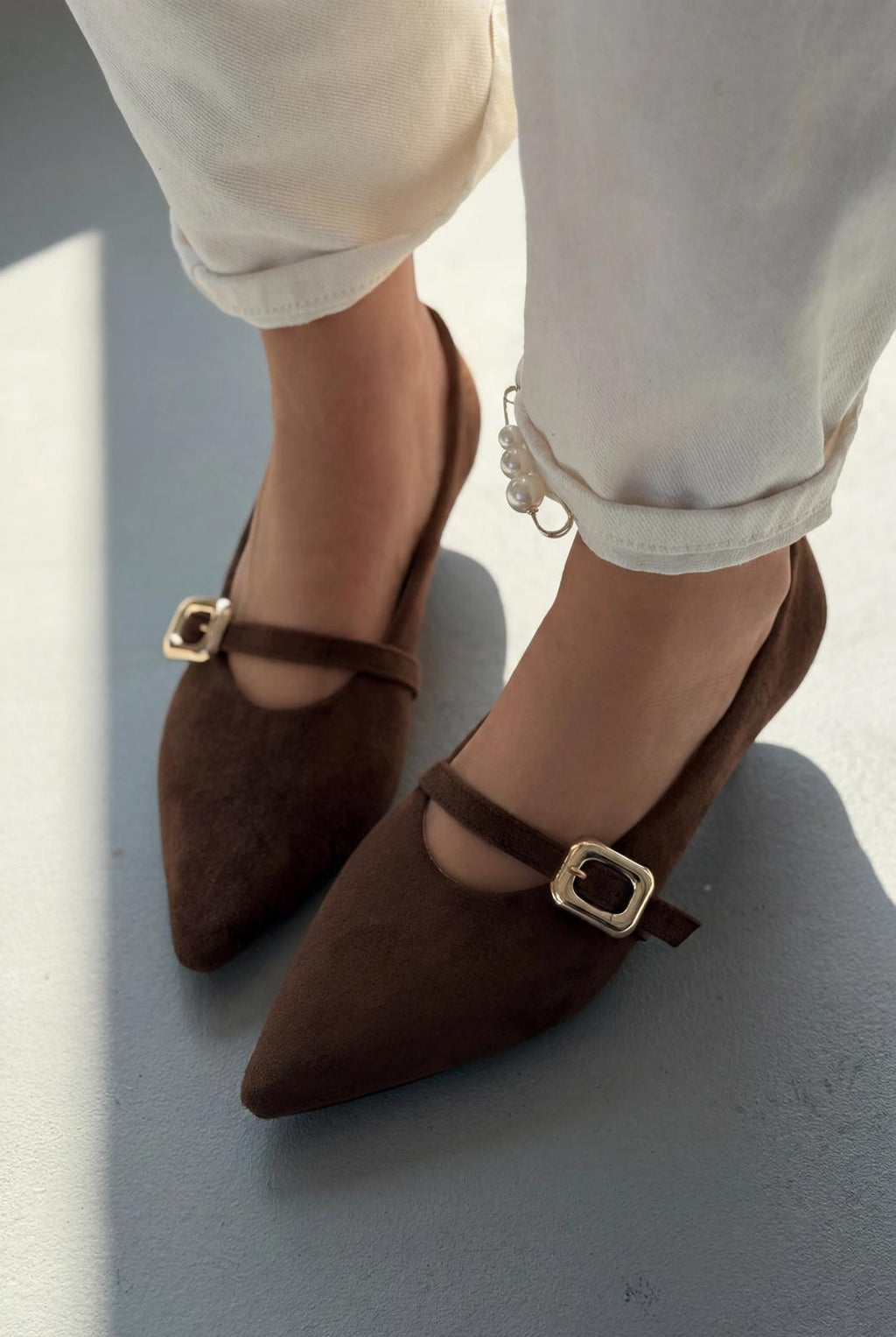 Karden Light Brown Suede Women's Stilettos