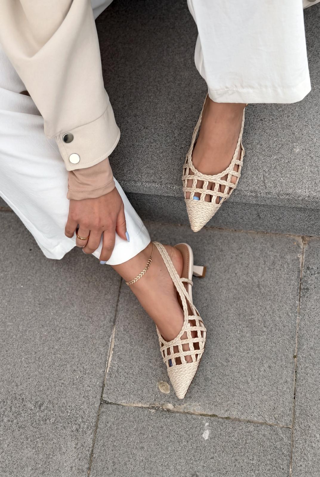 Zelya Beige Faux Leather Women's Pumps