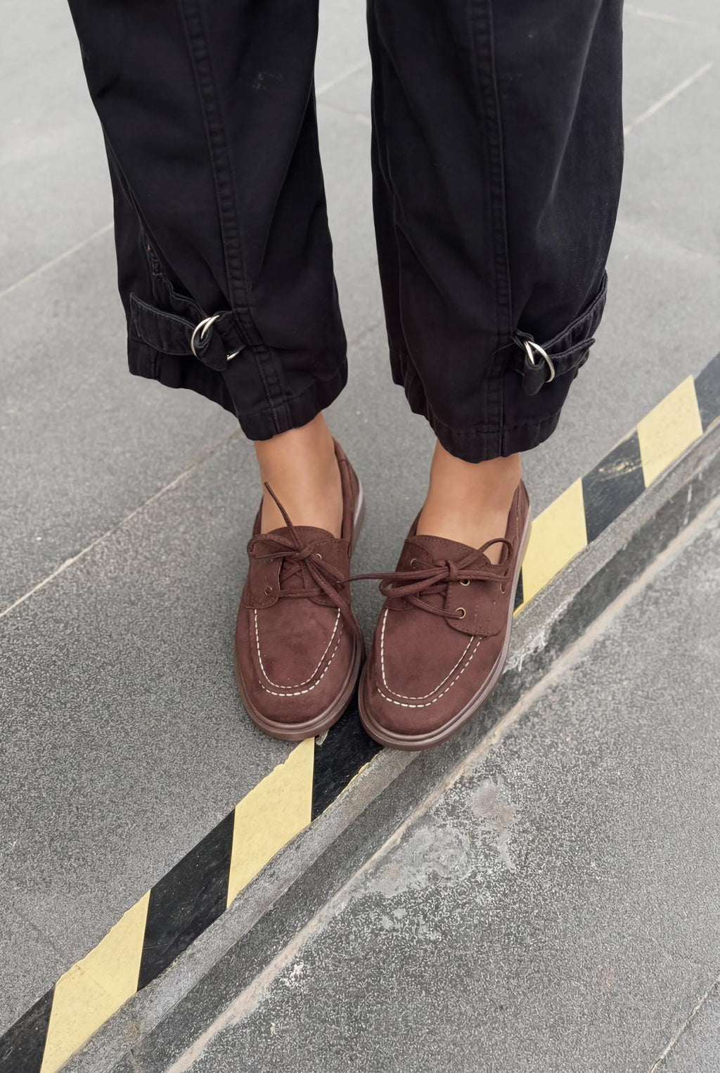 Morin Dark Brown Suede Women's Oxford Shoes