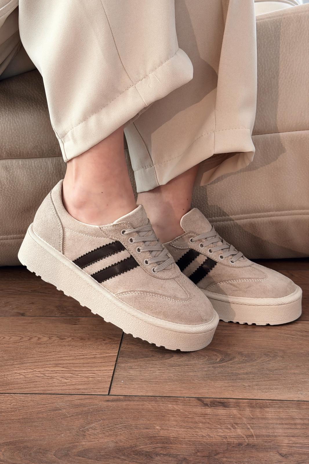 Vireo Beige Suede Women's Sneakers
