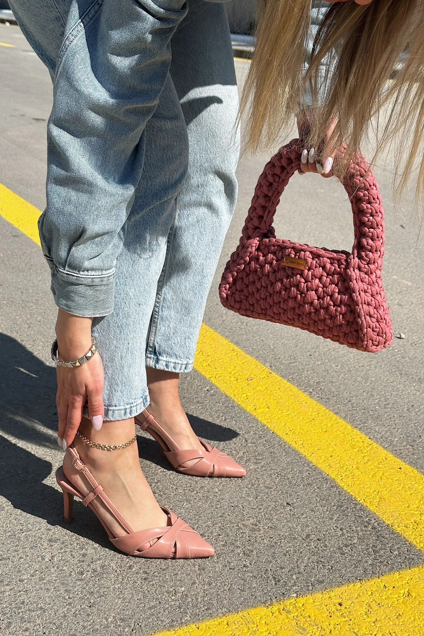 Peraps Blush Faux Leather Women's Stilettos
