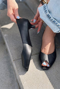 Norvion Black Faux Leather Women's Pumps