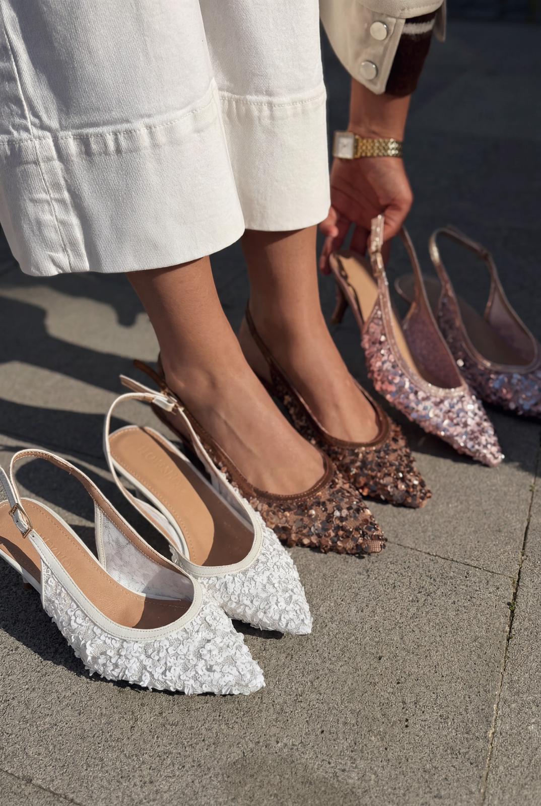 Selorine Bronze Sequin Women's Stilettos