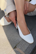 Solen White Satin Women's Mary Jane