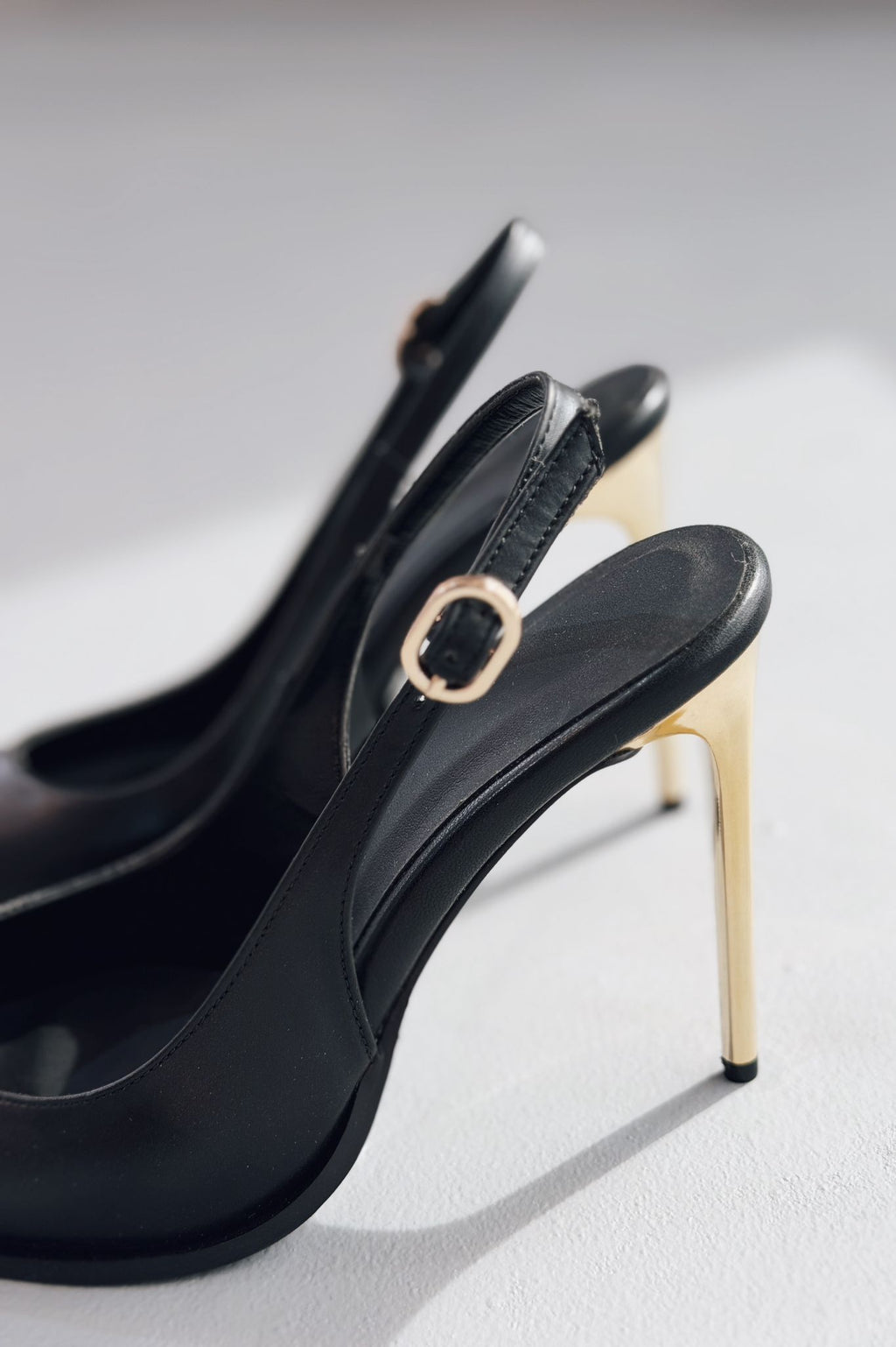 Noris Black Faux Leather Women's Stilettos