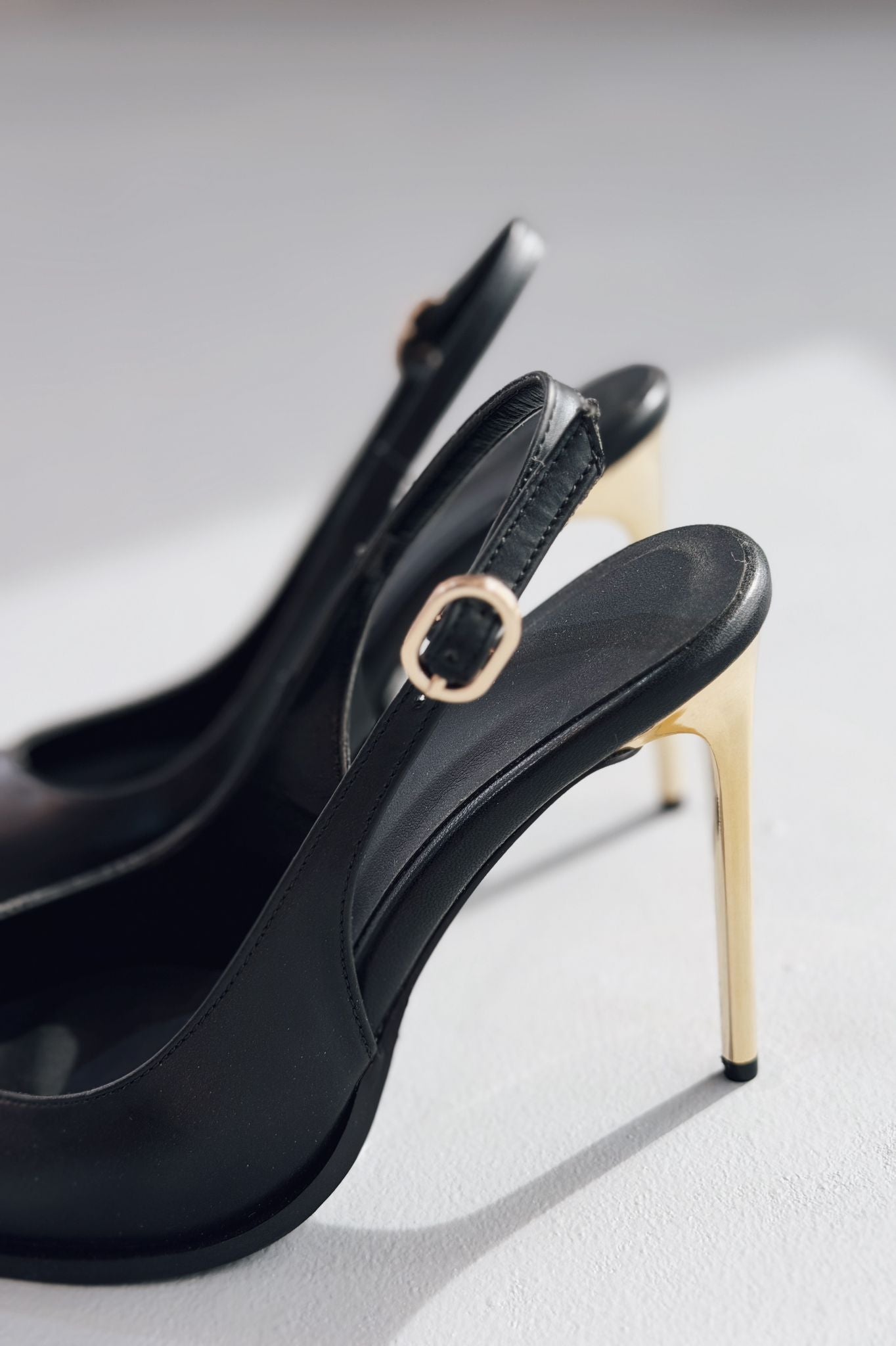 Noris Black Faux Leather Women's Stilettos