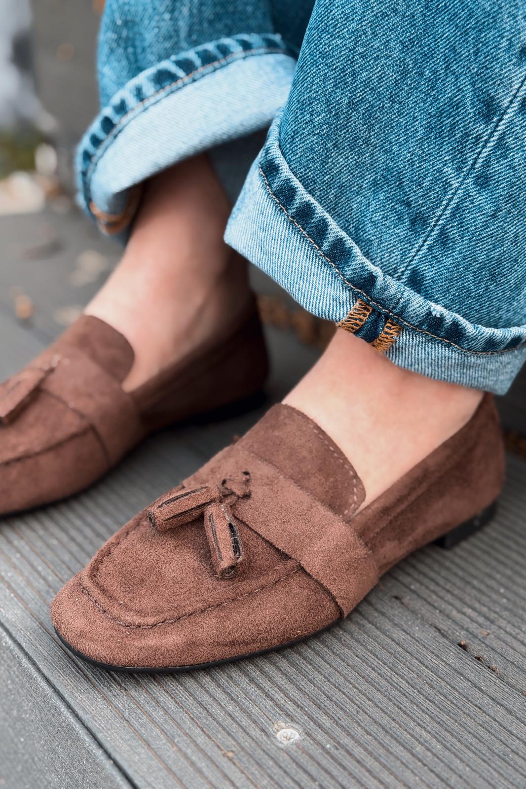 Olena Women's Loafer Light Brown Suede