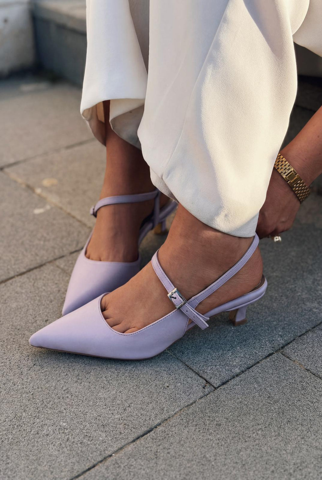 Torev Lilac Faux Leather Women's Stilettos