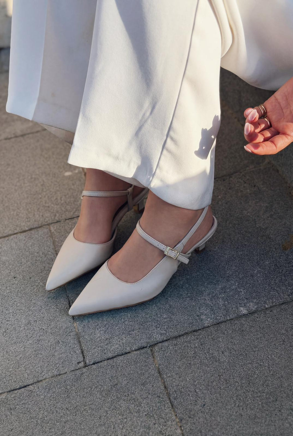 Torev Beige Faux Leather Women's Stilettos