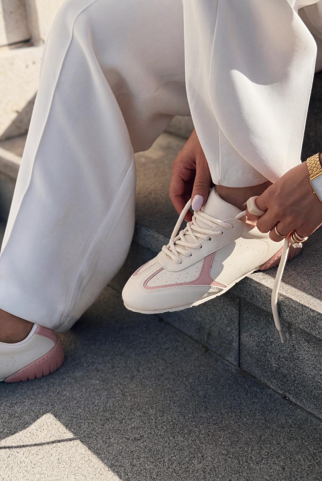 Rosven Pink Faux Leather Women's Sneakers