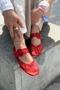Cyreya Red Mesh Women's Mary Jane