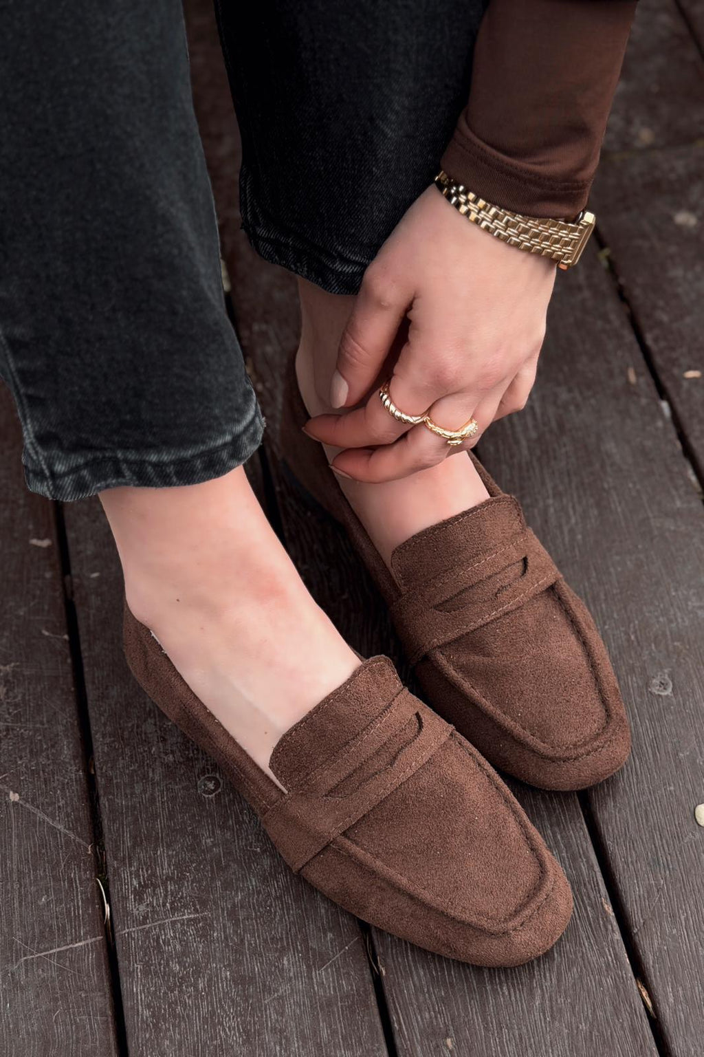 Orvino Light Brown Suede Women's Loafers
