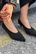 Seranis Black Suede Women's Stilettos