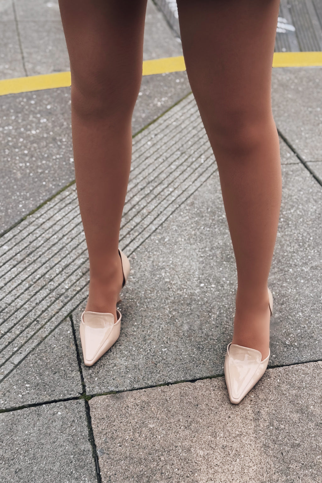 Karlo Nude Patent Faux Leather Women's Stilettos