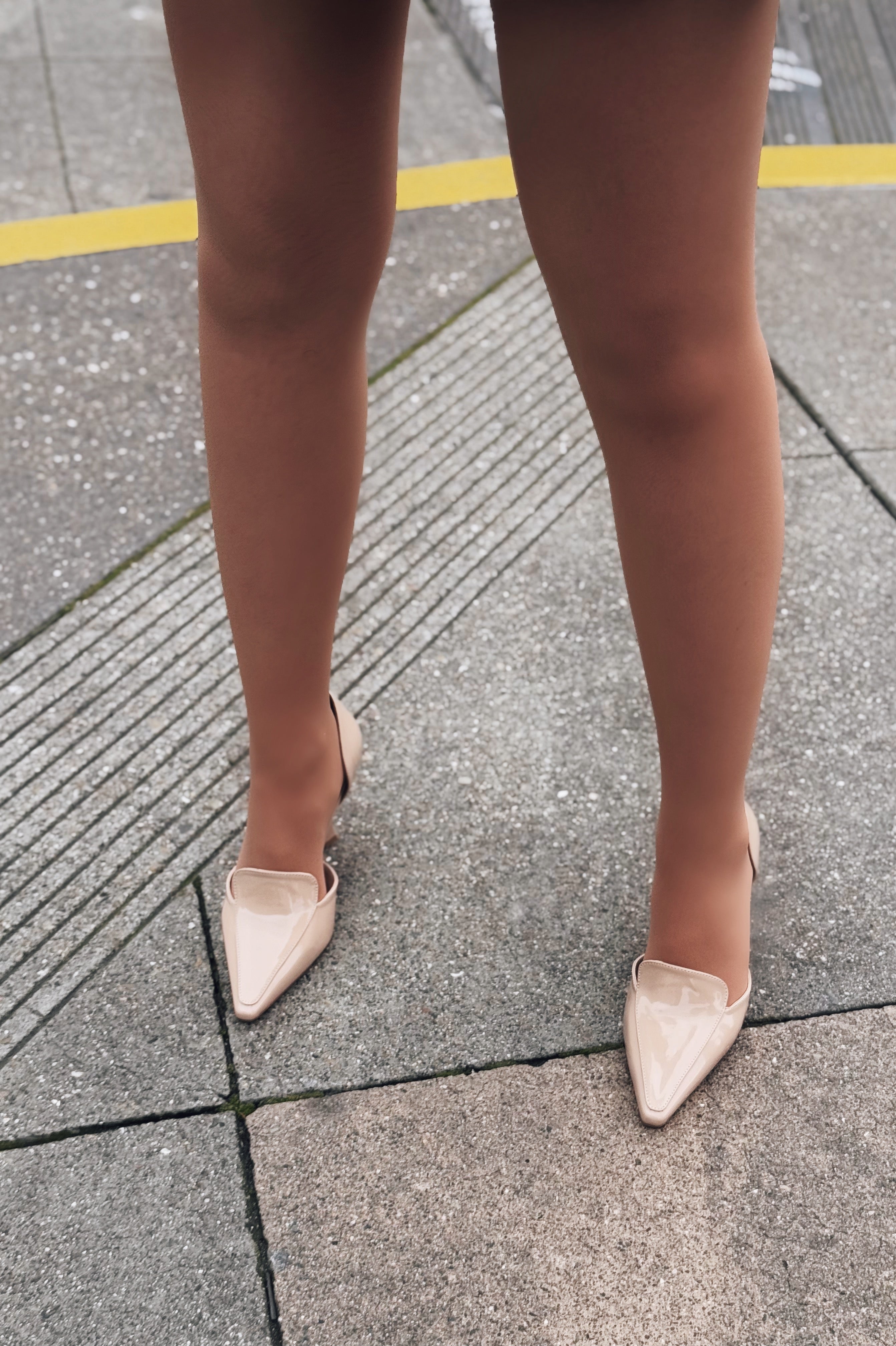 Karlo Nude Patent Faux Leather Women's Stilettos