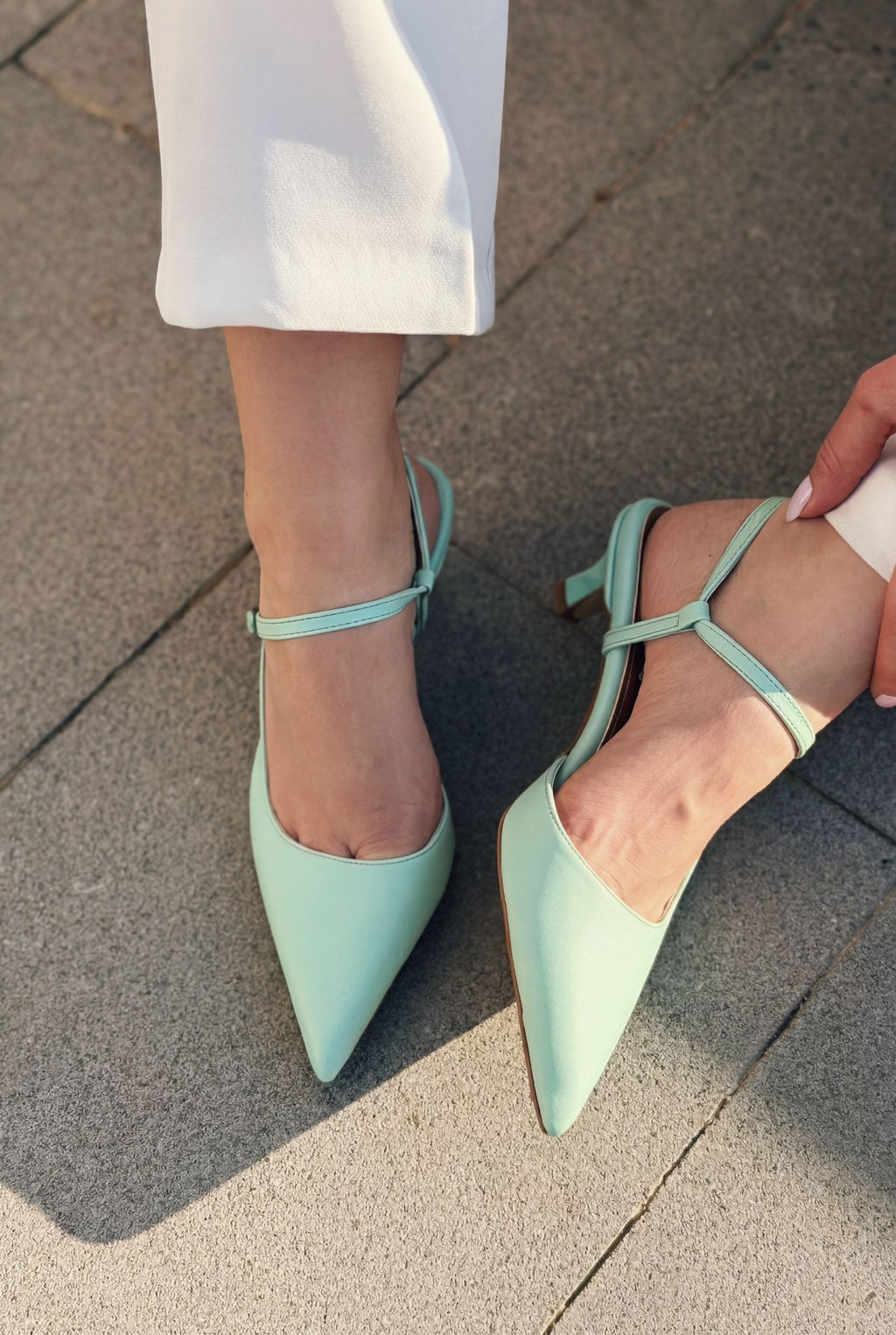 Torev Green Faux Leather Women's Stilettos