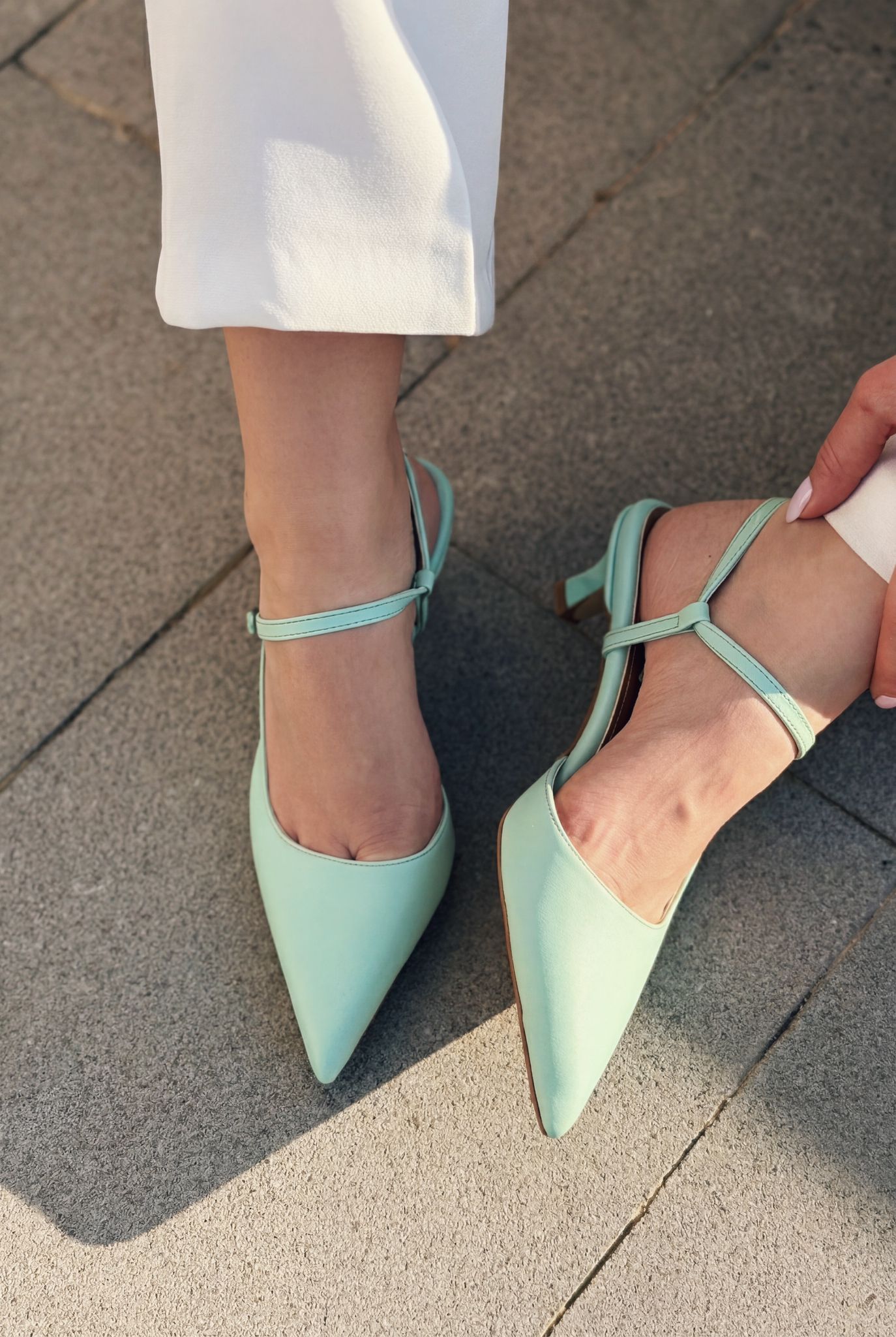 Torev Green Faux Leather Women's Stilettos