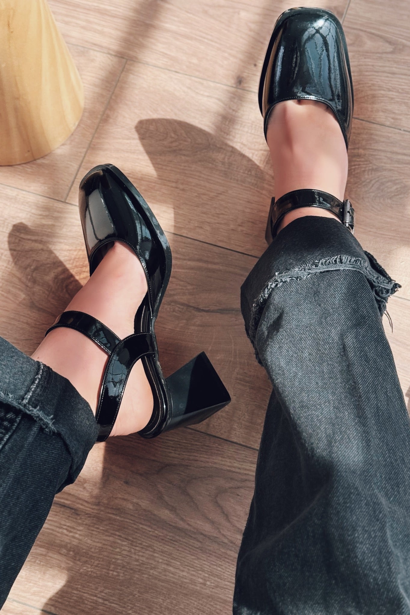 Melora Black Patent Faux Leather Women's Mary Jane