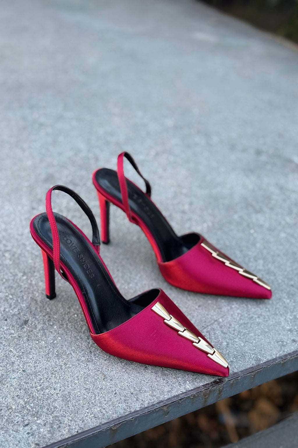 Jaylen Bordeaux Satin Women's Pumps