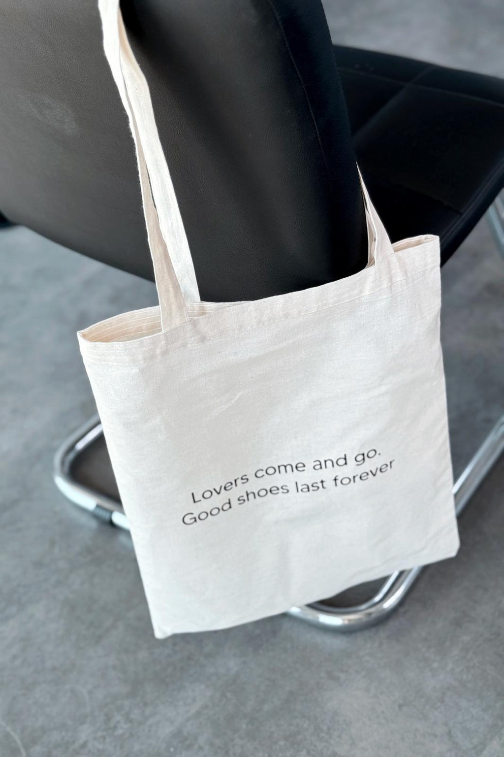 I Love Shoes Printed Natural Canvas Tote Bag