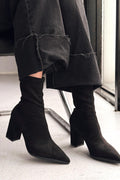 Ardews Suede Pumps Sock Boots Black