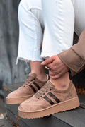 Vireo Camel Suede Women's Sneakers