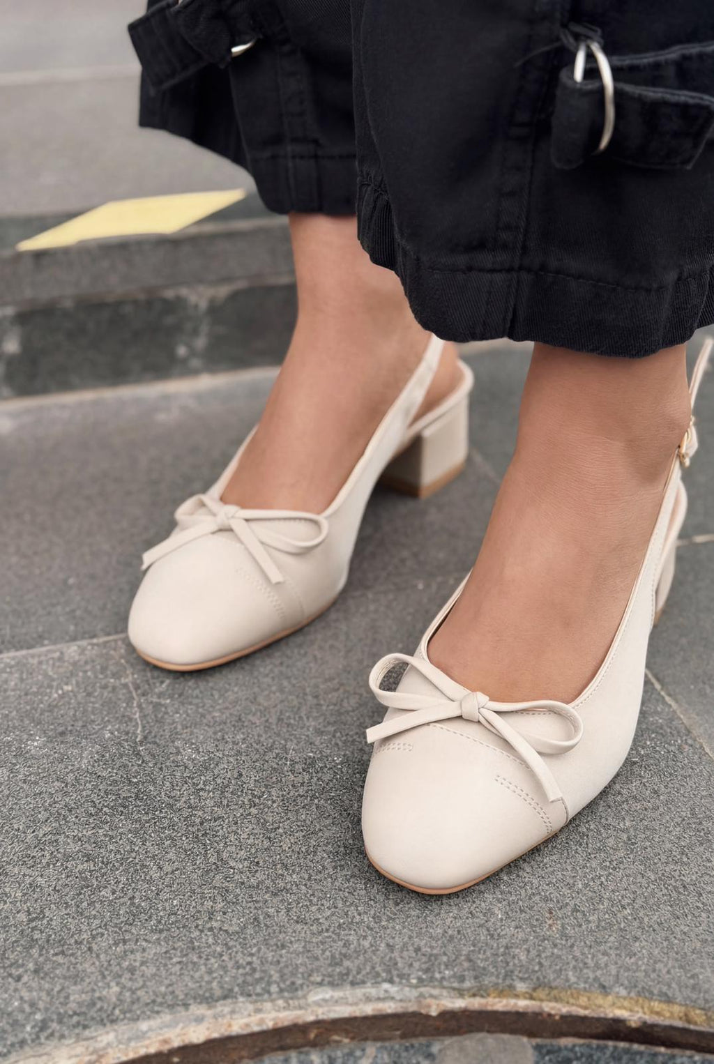 Rivka Beige Satin Women's Mary Jane