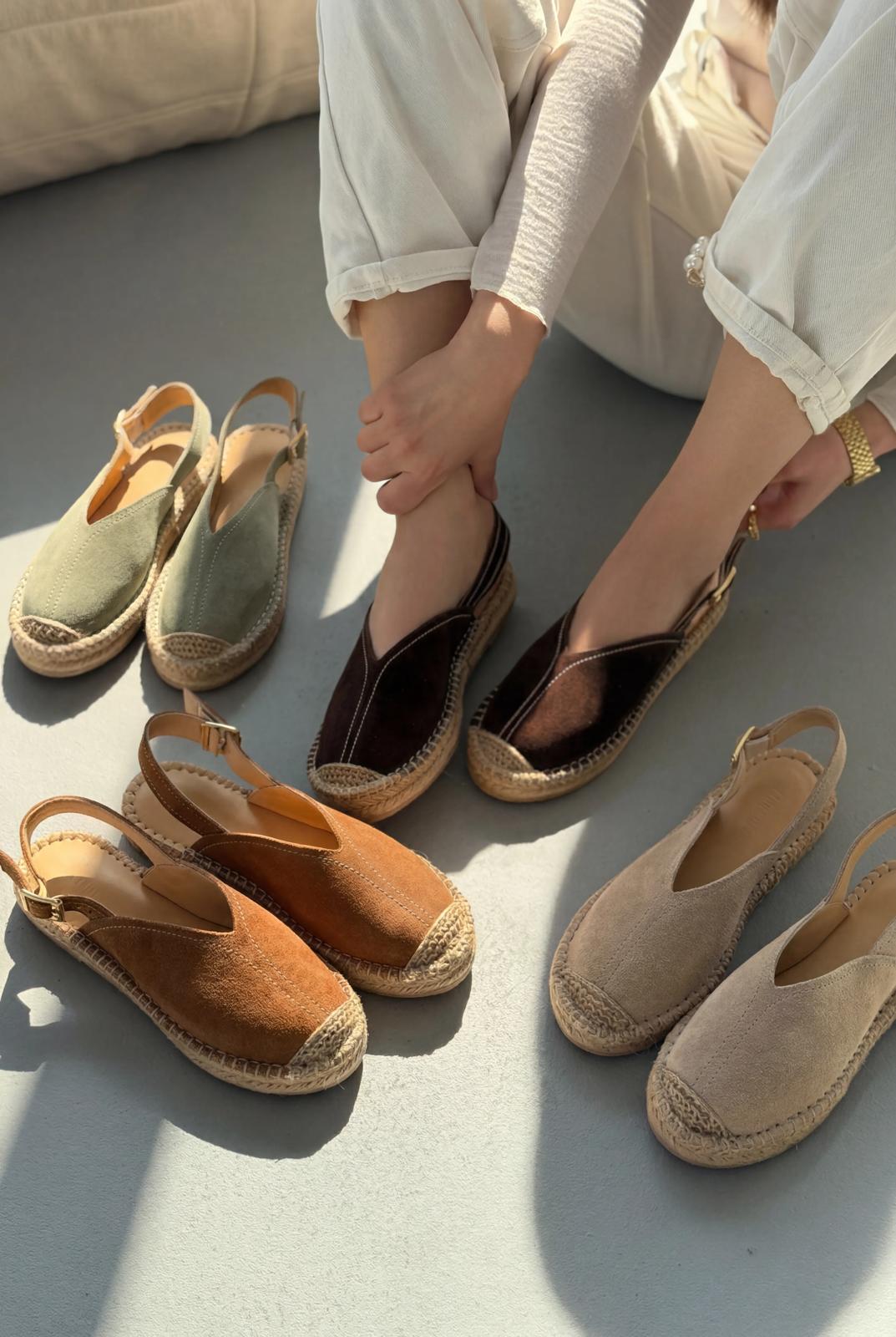 Orveth Light Brown Genuine Suede Women's Espadrille