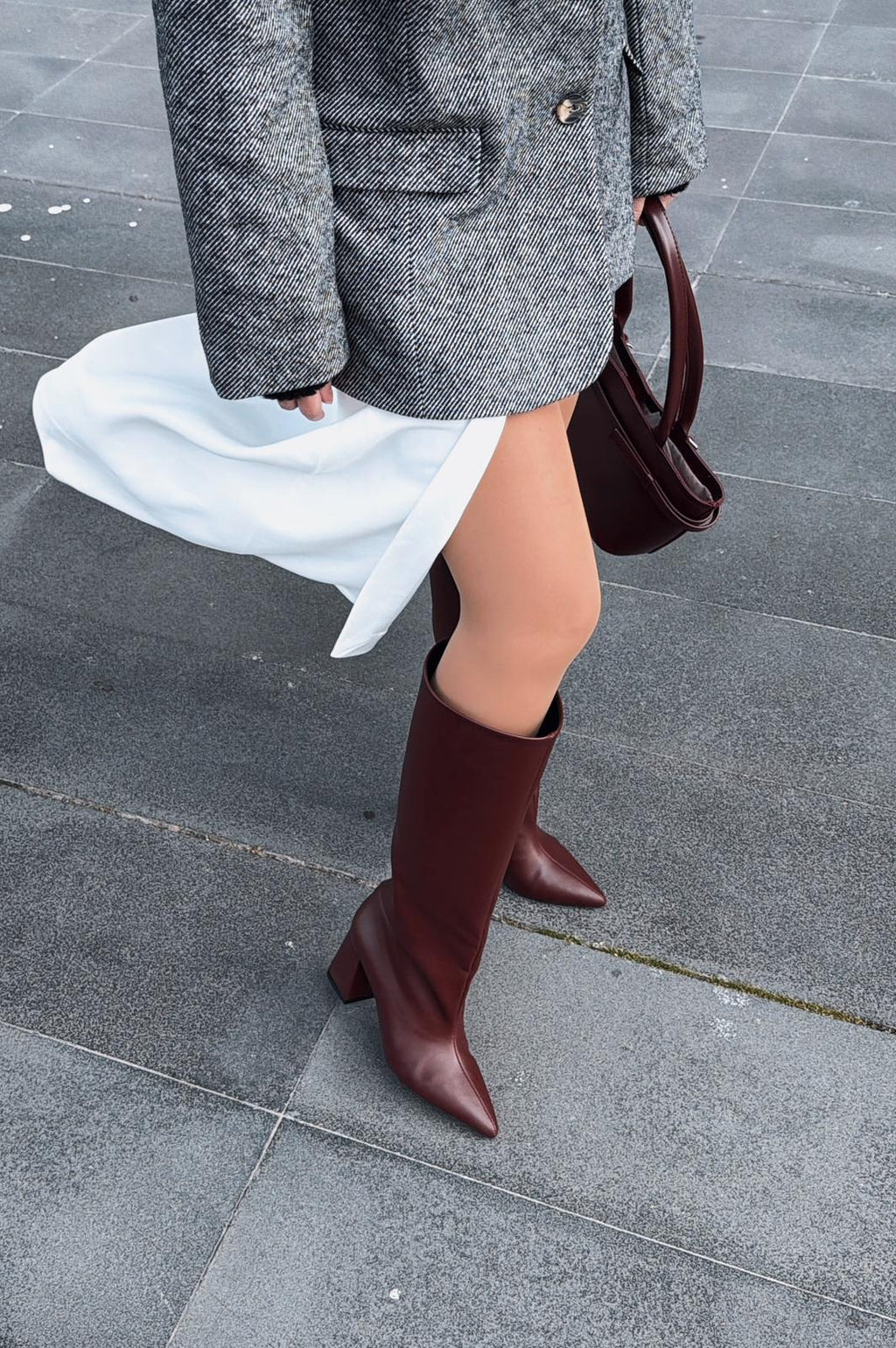 Jarlene Women's Pumps Boots Burgundy Faux Leather