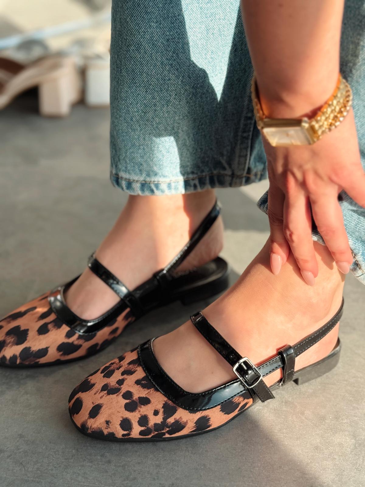 Minor Leo Pattern Satin Women's Mary Jane
