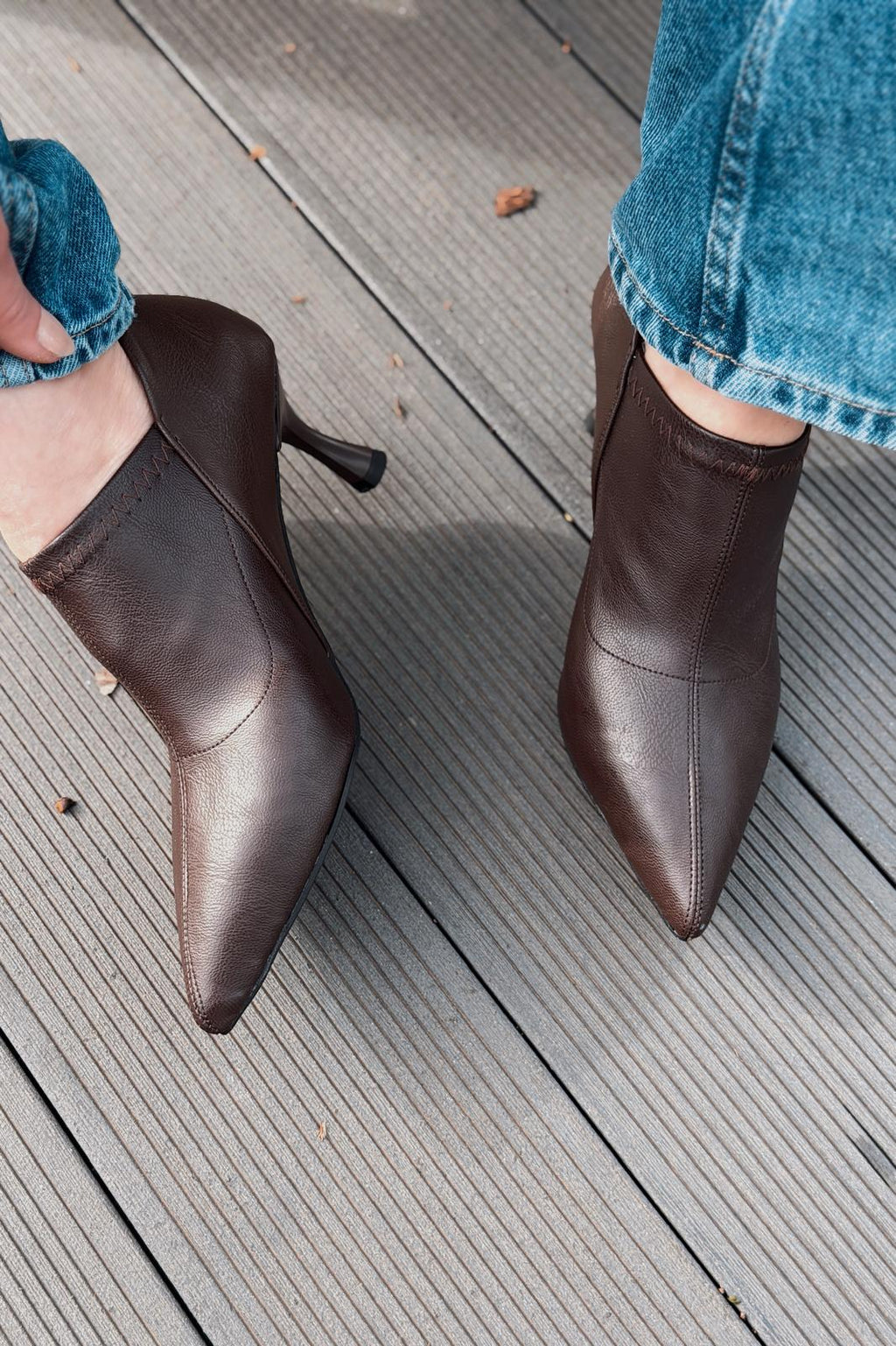 Olia Taupe Faux Leather Women's Pumps